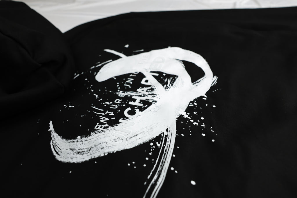 White Brush Oversized Hoodie