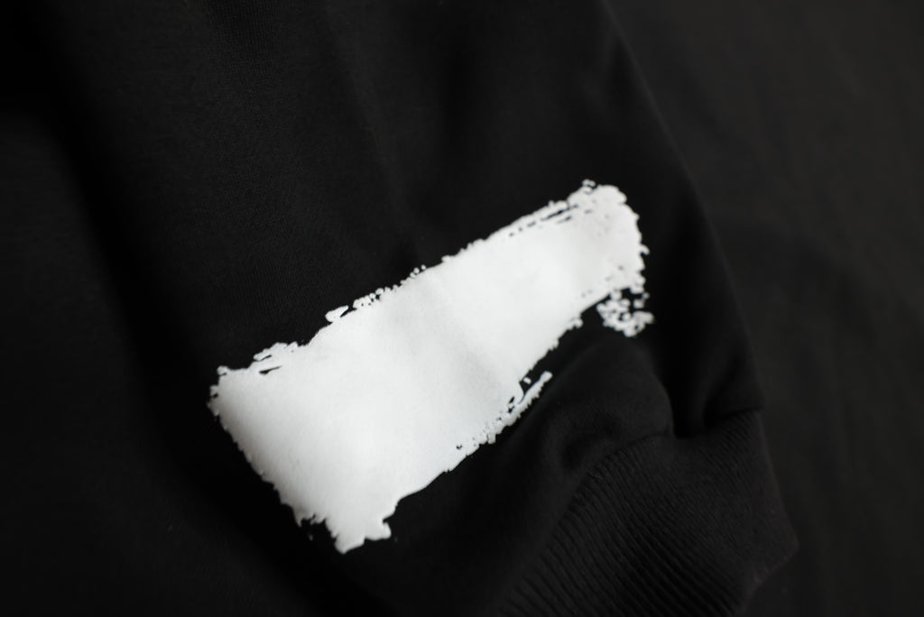 White Brush Oversized Hoodie