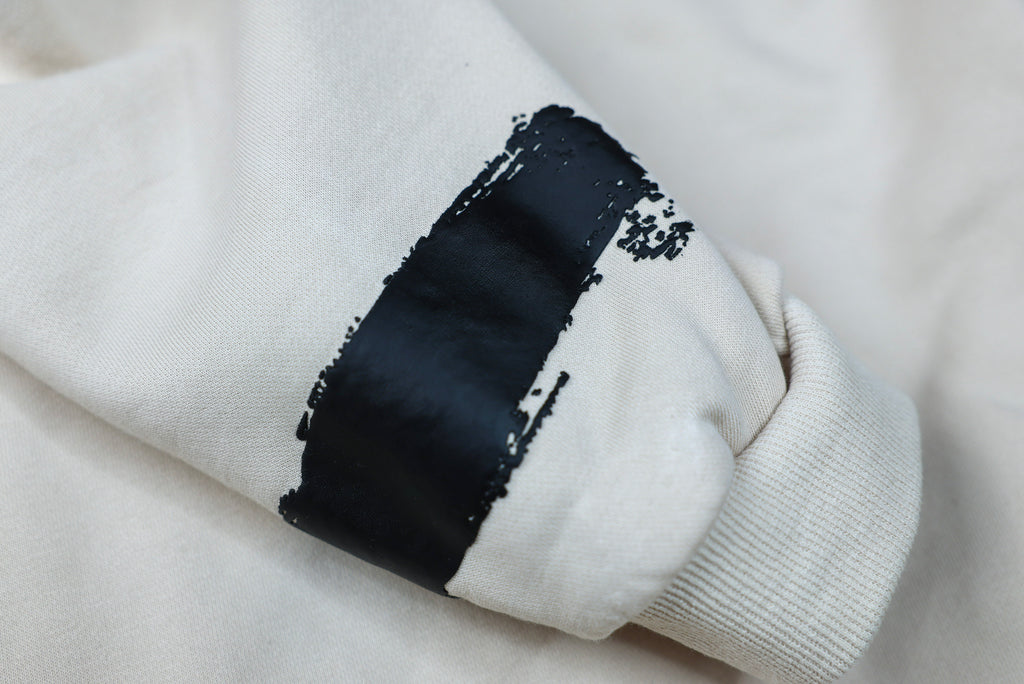 Black Brush Oversized Hoodie