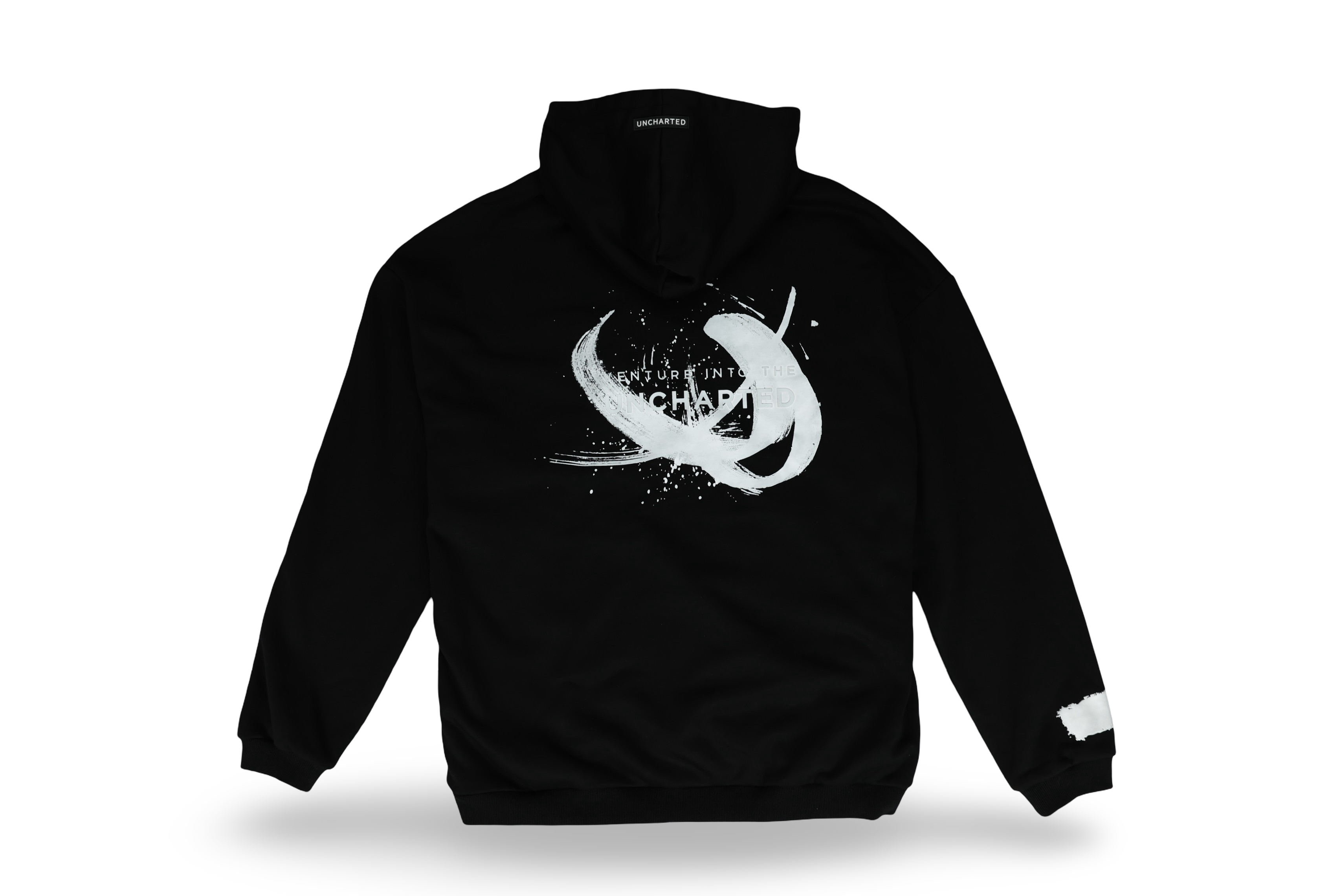 White Brush Oversized Hoodie