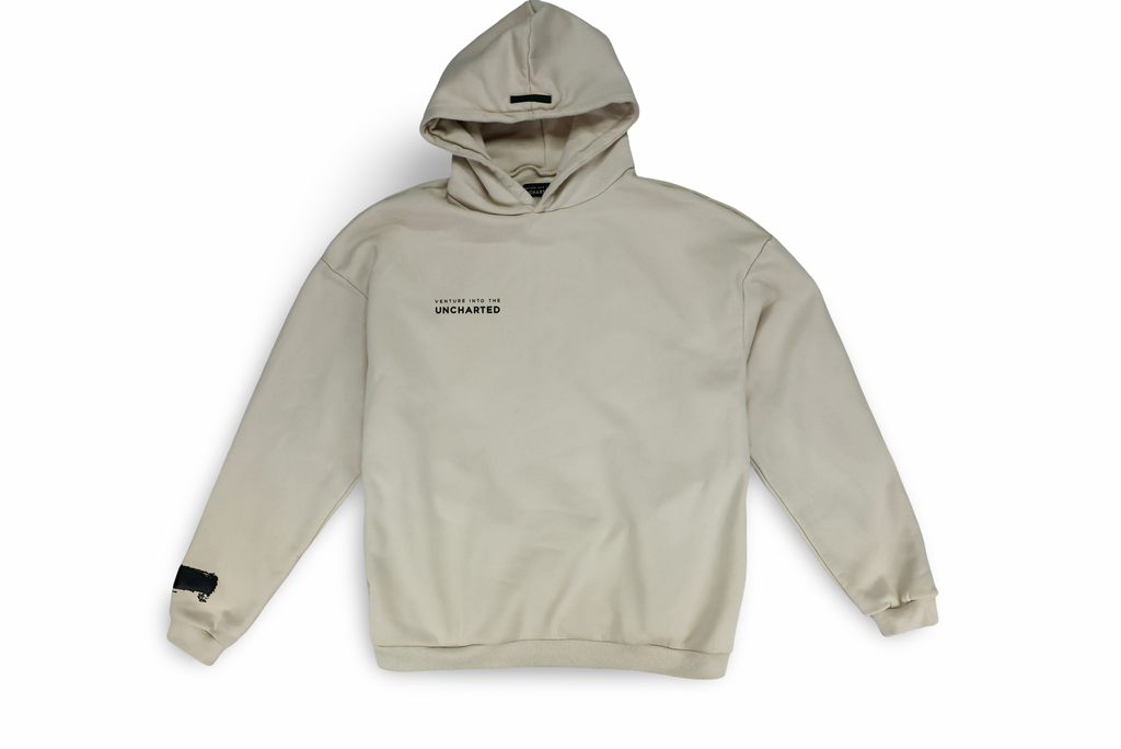 Black Brush Oversized Hoodie